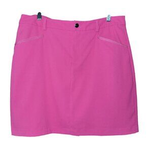 Ralph Lauren Pink Polo Golf Skort Size 10 Four Pockets Zipper & Snap Closure